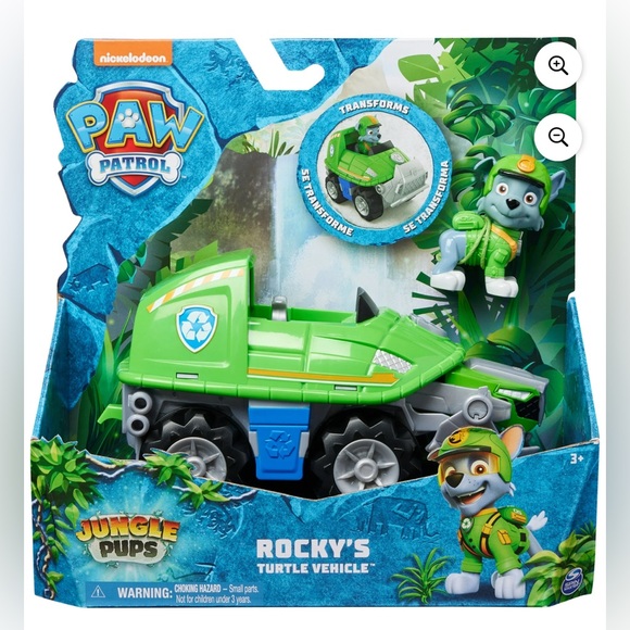 NEW PAW Patrol Jungle Pups, Rocky Turtle Vehicle with Figure - Picture 1 of 6